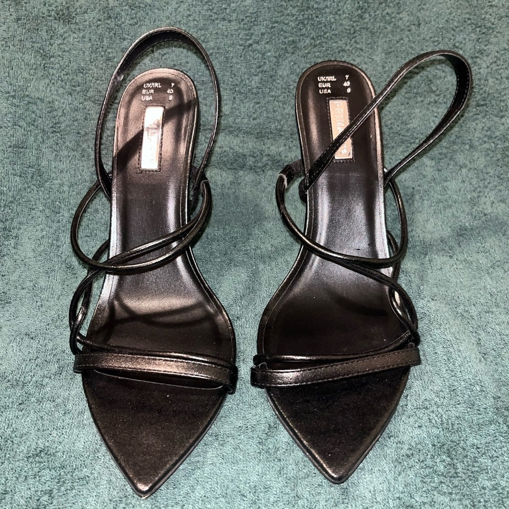Primark Black Strappy Heels